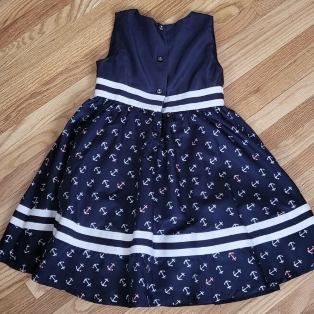 Sailor Dress Girl 3t navy Savannah - Picture 2 of 12